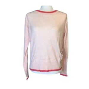 Style & co pink thermal sweater style top size s